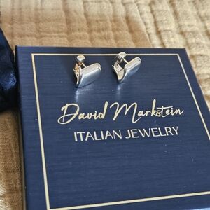 Silver Heart Cufflinks - Men's Accessories